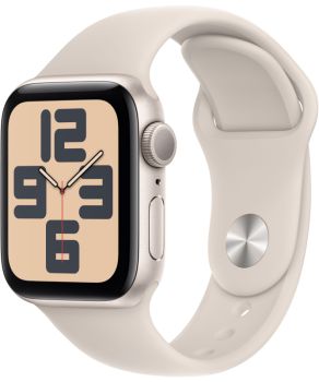Apple Watch SE 2, 40 мм, корпус из алюминия цвета сияющая звезда, спортивный ремешок цвета сияющая звезда, GPS + Cellular, M/L